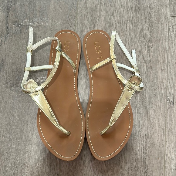 LOFT Shoes - Loft - gold sandals - size 8